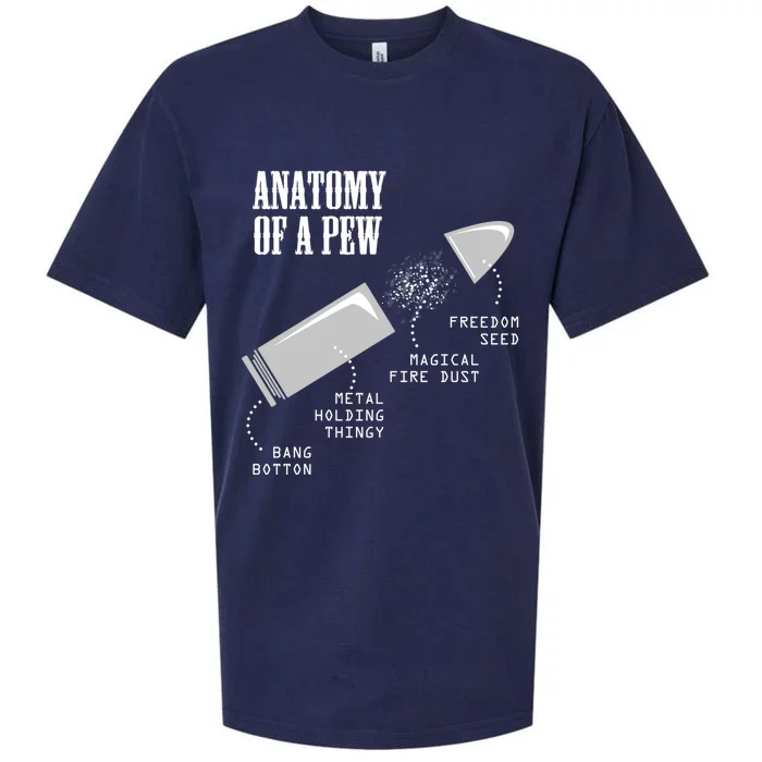 Anatomy Of A Pew Funny Gun Weapon Bulletgiftproof For Him Gift Sueded Cloud Jersey T-Shirt