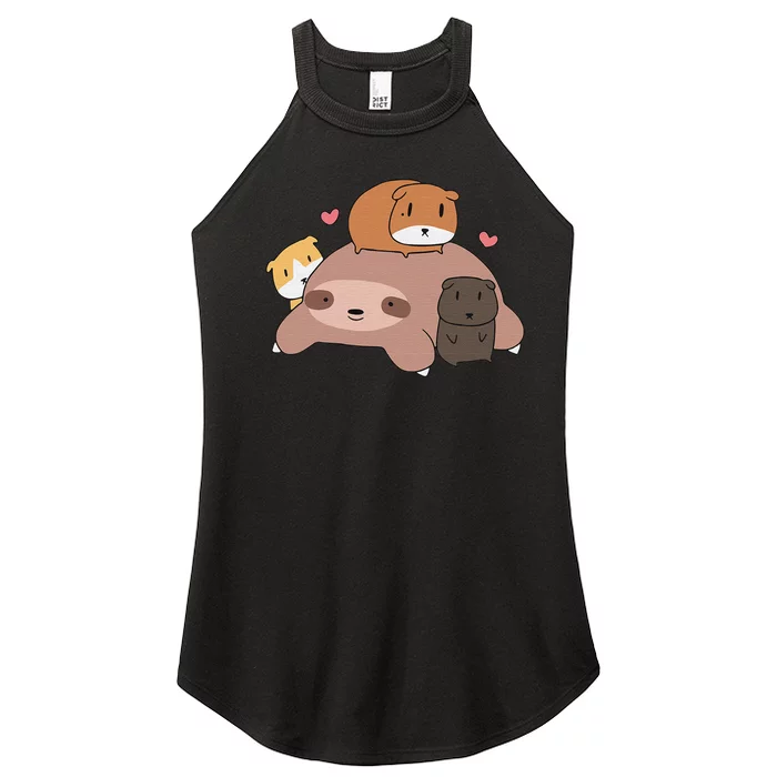 Anatomy Of A Furry Potato Guinea Pig Lover Women’s Perfect Tri Rocker Tank