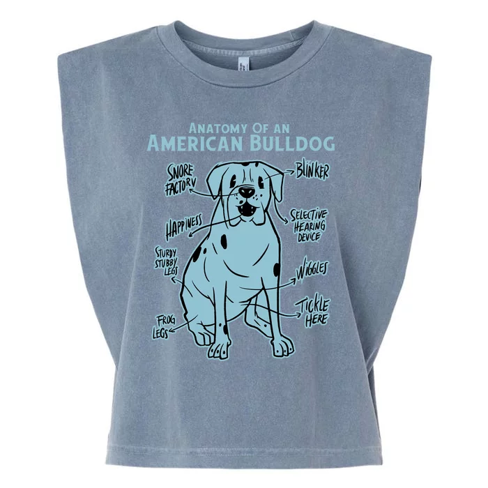 Anatomy Of An American Bulldog Garment-Dyed Women's Muscle Tee