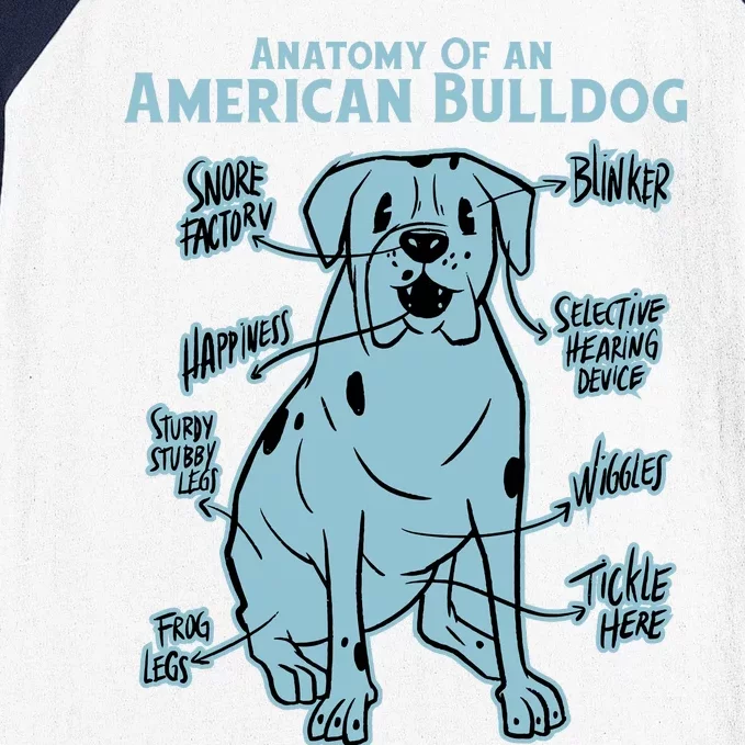 Anatomy Of An American Bulldog Baseball Sleeve Shirt