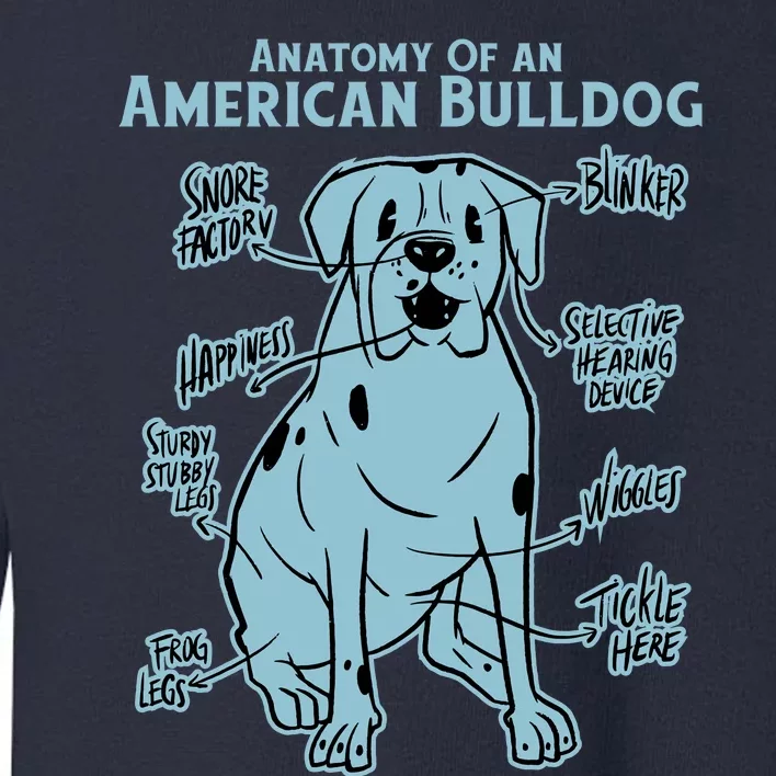 Anatomy Of An American Bulldog Toddler Sweatshirt