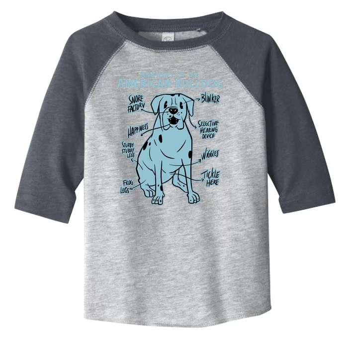 Anatomy Of An American Bulldog Toddler Fine Jersey T-Shirt