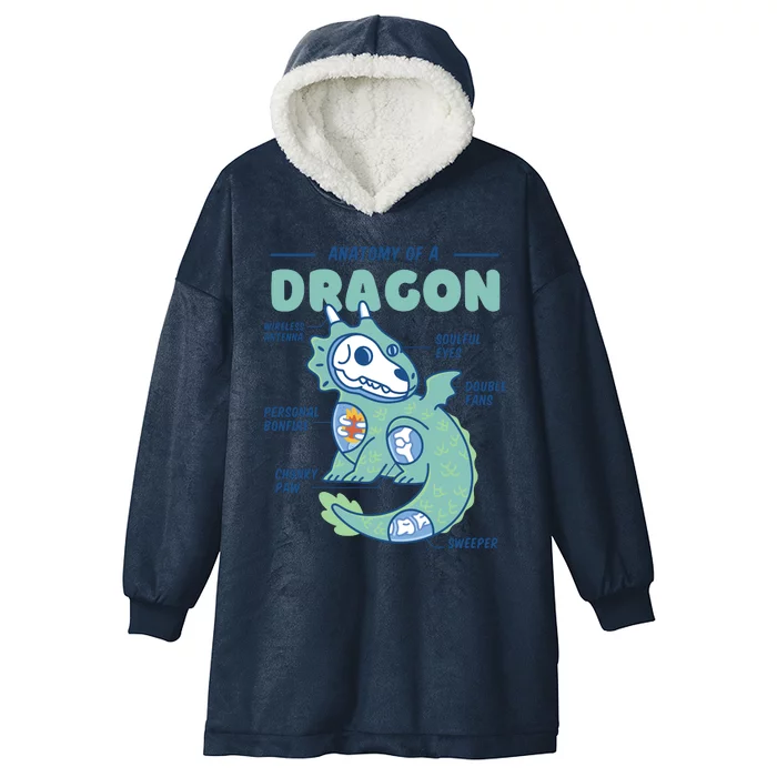 Anatomy Of A Dragon Hooded Wearable Blanket