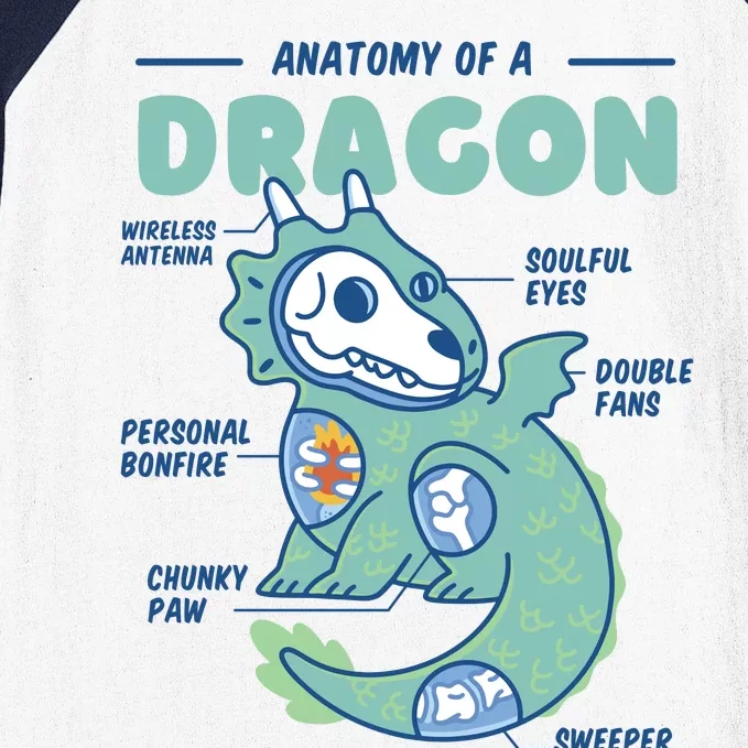 Anatomy Of A Dragon Baseball Sleeve Shirt