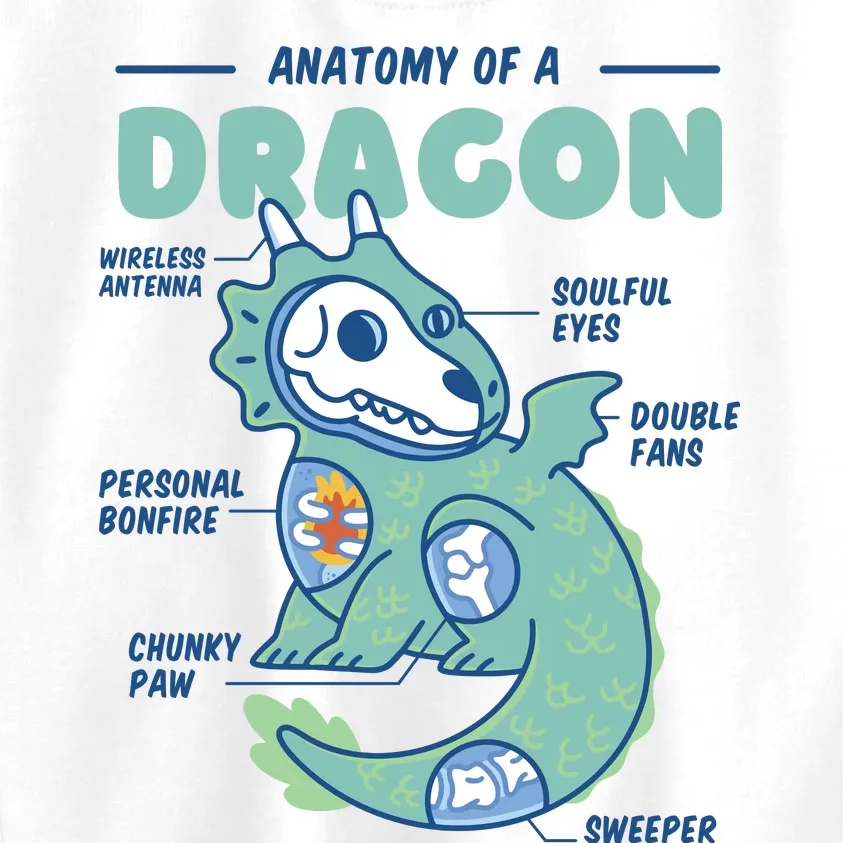 Anatomy Of A Dragon Kids Sweatshirt