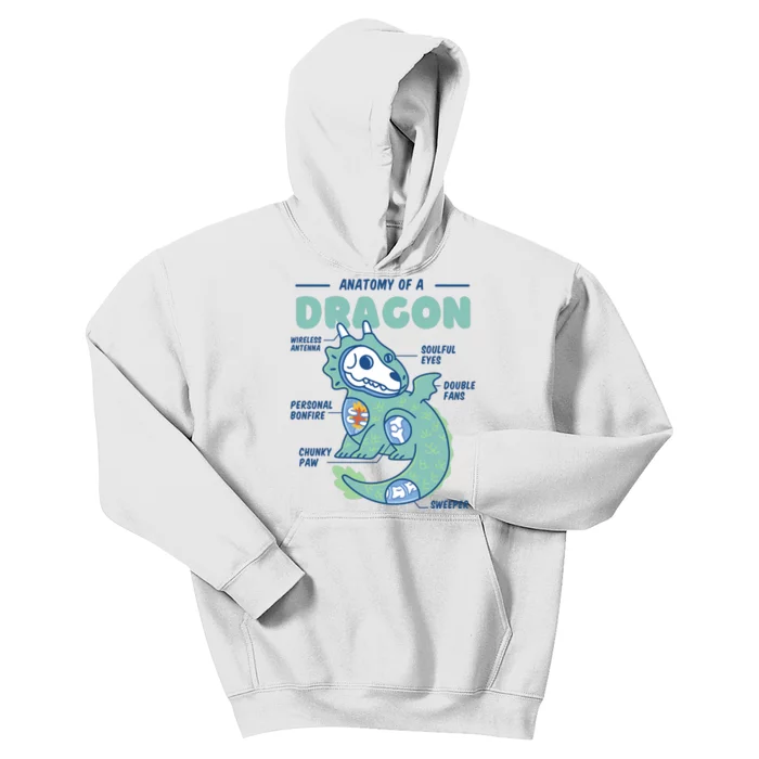 Anatomy Of A Dragon Kids Hoodie