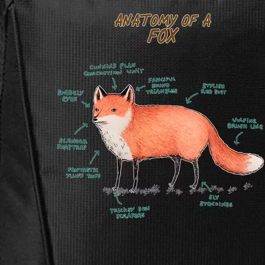 Anatomy Of A Fox Funny Cute City Backpack