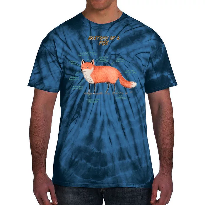 Anatomy Of A Fox Funny Cute Tie-Dye T-Shirt