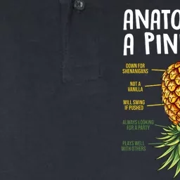 Anatomy Of A Pineapple Swinger Softstyle Adult Sport Polo