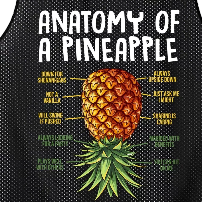 Anatomy Of A Pineapple Swinger Mesh Reversible Basketball Jersey Tank