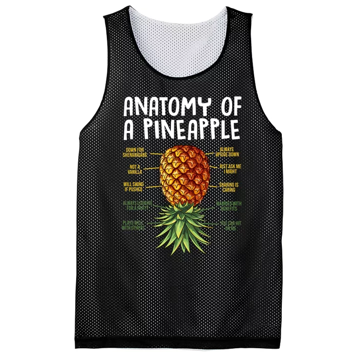 Anatomy Of A Pineapple Swinger Mesh Reversible Basketball Jersey Tank