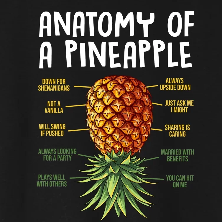 Anatomy Of A Pineapple Swinger Women's Crop Top Tee