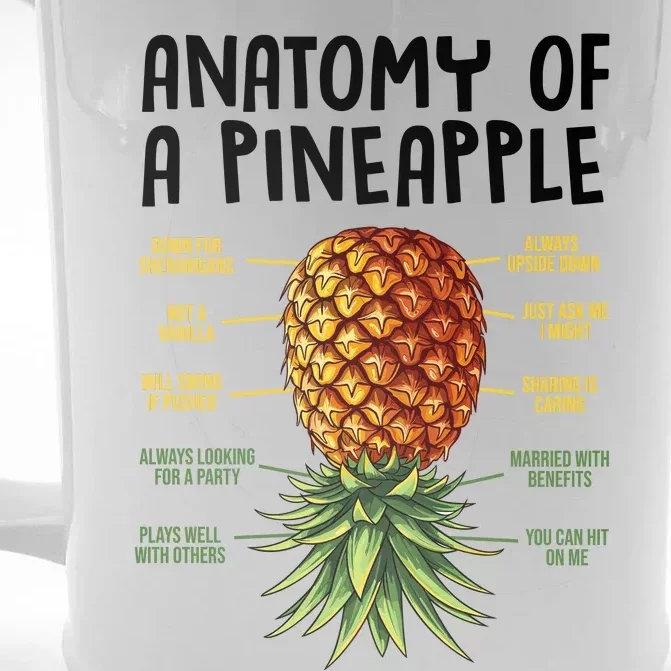 Anatomy Of A Pineapple Swinger Front & Back Beer Stein