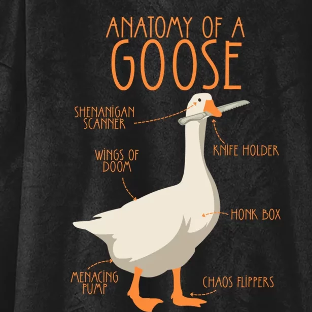 Anatomy Of A Goose Water Bird Duckling Hooded Wearable Blanket