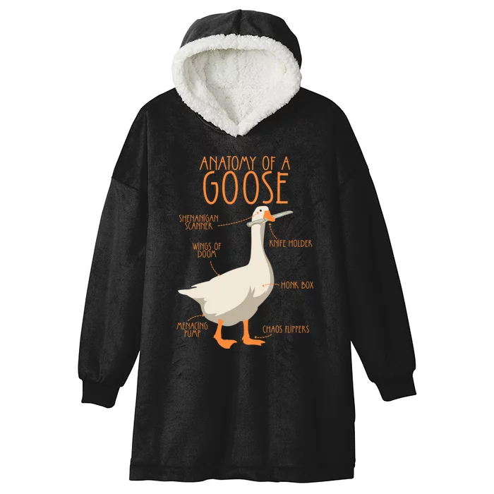 Anatomy Of A Goose Water Bird Duckling Hooded Wearable Blanket