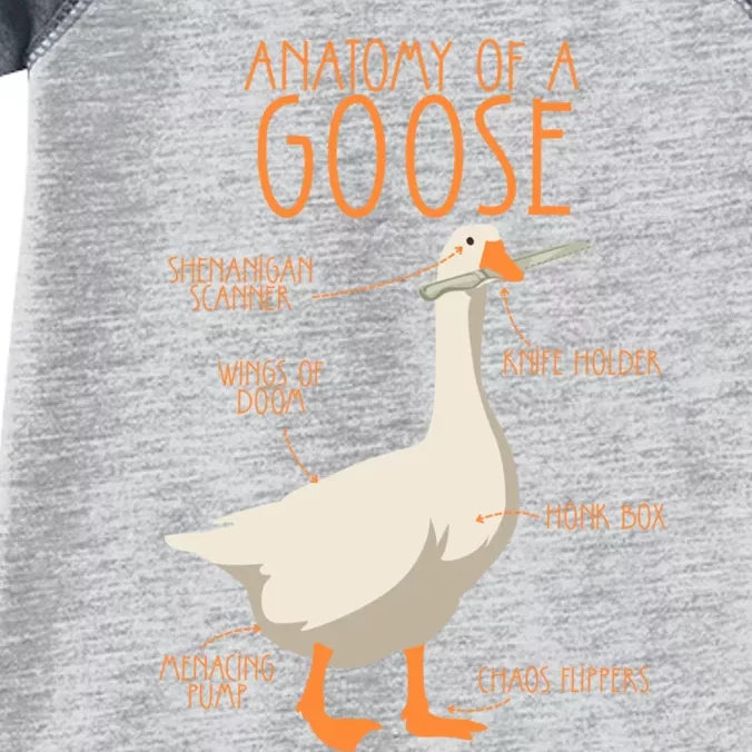 Anatomy Of A Goose Water Bird Duckling Infant Baby Jersey Bodysuit