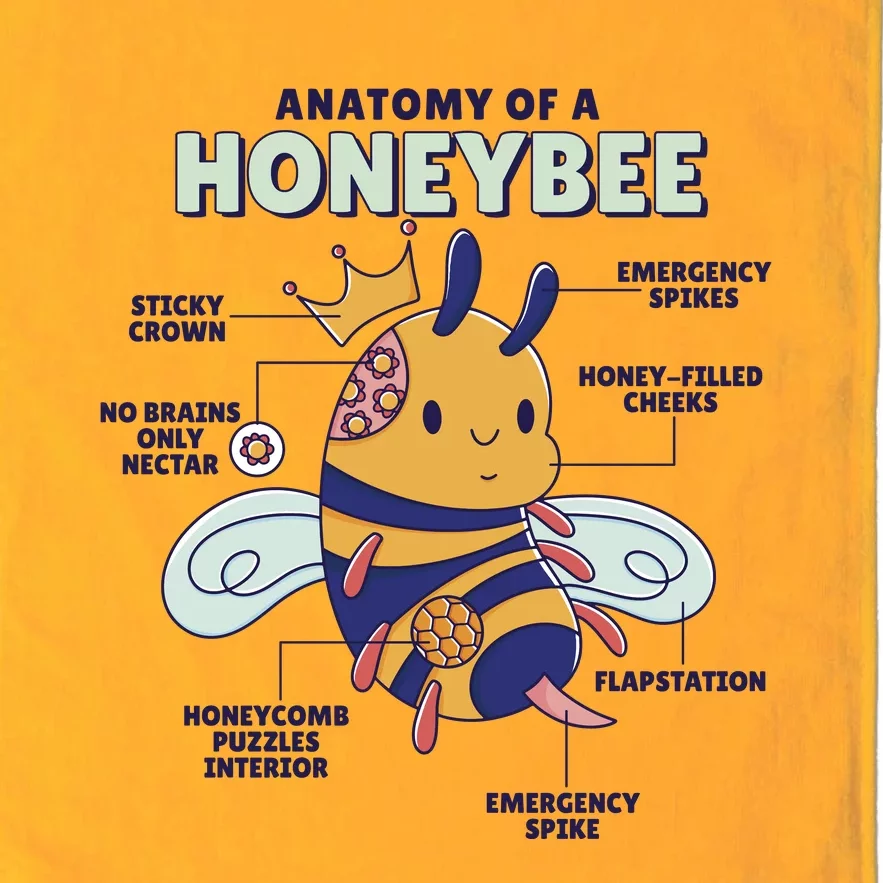 Anatomy Of A Honeybee Bumblebee Platinum Collection Golf Towel