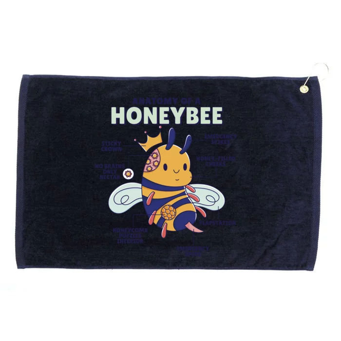 Anatomy Of A Honeybee Bumblebee Grommeted Golf Towel