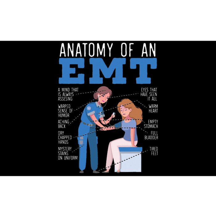 Anatomy Of An EMT Paramedic EMT EMS Health Care Bumper Sticker