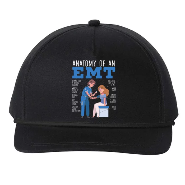 Anatomy Of An EMT Paramedic EMT EMS Health Care Snapback Five-Panel Rope Hat