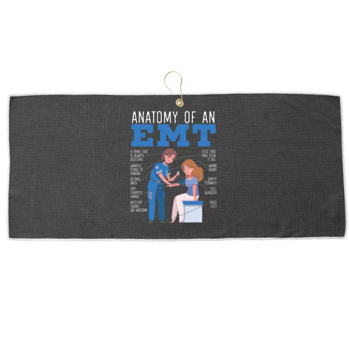 Anatomy Of An EMT Paramedic EMT EMS Health Care Large Microfiber Waffle Golf Towel