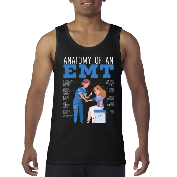 Anatomy Of An EMT Paramedic EMT EMS Health Care Tank Top