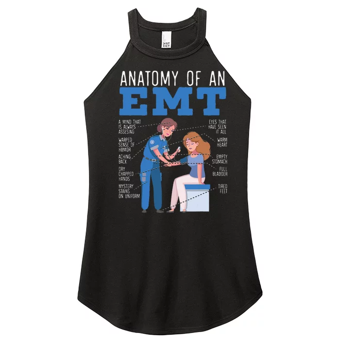 Anatomy Of An EMT Paramedic EMT EMS Health Care Women’s Perfect Tri Rocker Tank