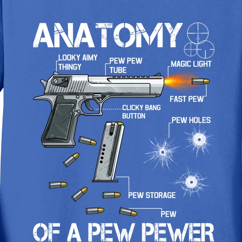 Anatomy Of A Pew Pewer Gift Ammo Gun Adt Meme Lovers Gift Kids Long Sleeve Shirt