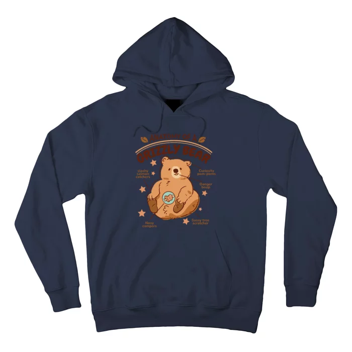 Anatomy Of A Grizzly Bear Hoodie