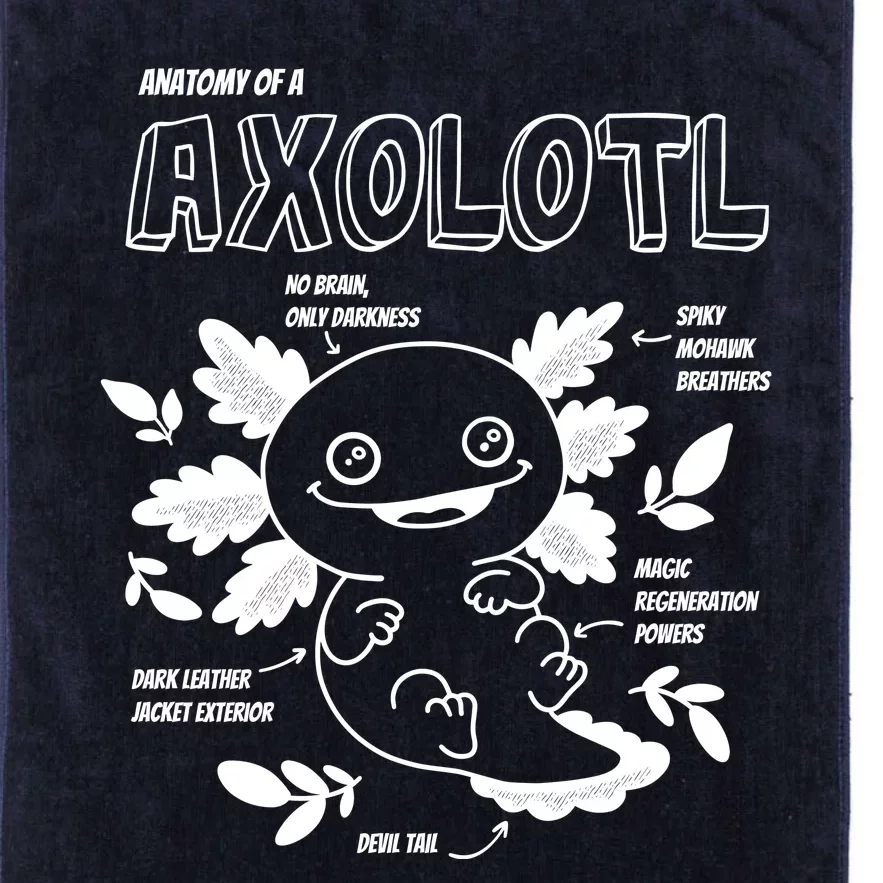 Anatomy Of A Axolotl Platinum Collection Golf Towel