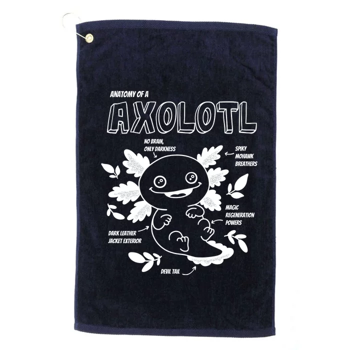 Anatomy Of A Axolotl Platinum Collection Golf Towel