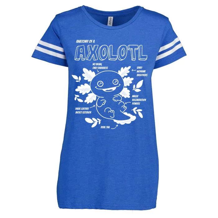 Anatomy Of A Axolotl Enza Ladies Jersey Football T-Shirt