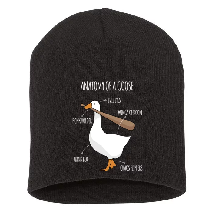 Anatomy Of A Goose Meme Short Acrylic Beanie