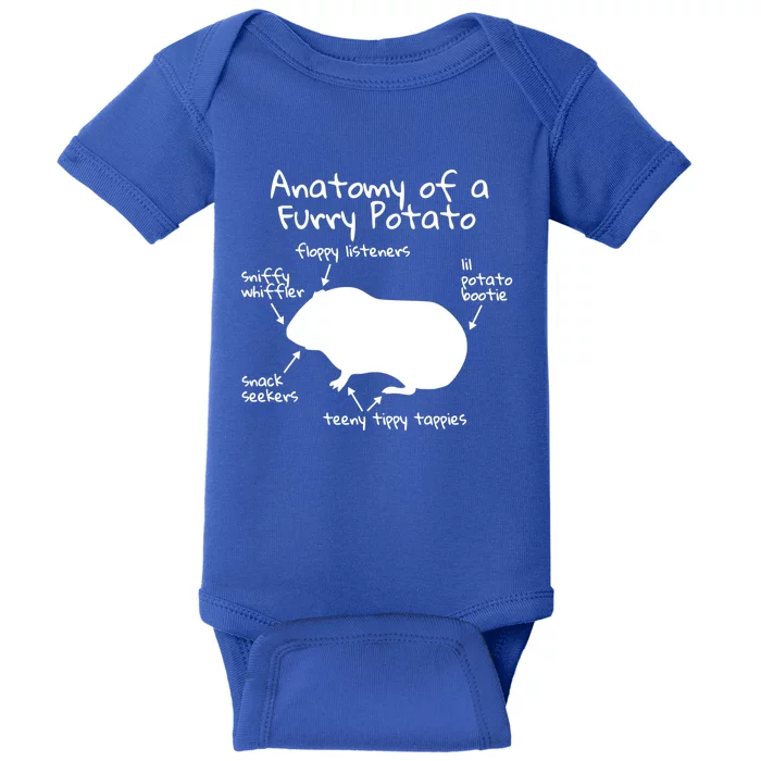 Anatomy Of A Furry Potato Funny Guinea Pig Gift Meaningful Gift Baby Bodysuit