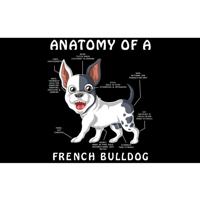 Anatomy Of A French Bulldog Bumper Sticker