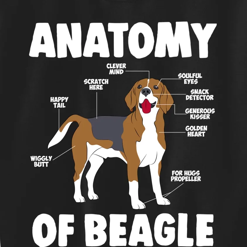 Anatomy Of A Beagle Meaningful Gift Kids Sweatshirt