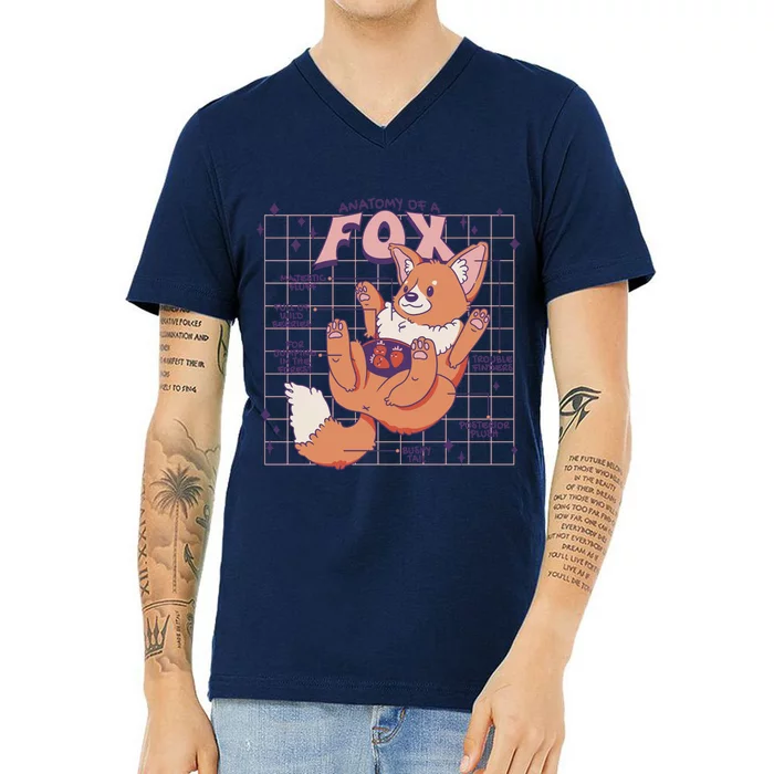 Anatomy Of A Fox V-Neck T-Shirt