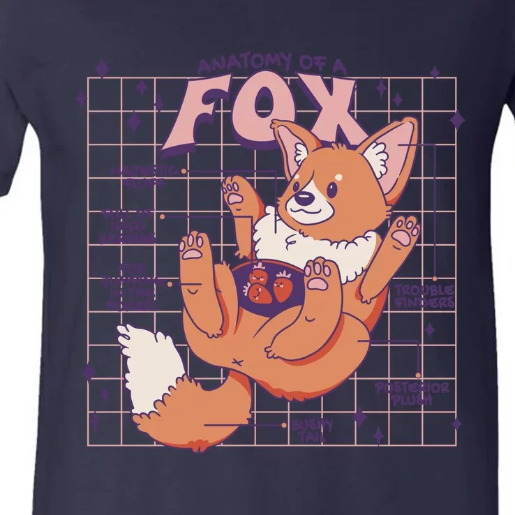 Anatomy Of A Fox V-Neck T-Shirt