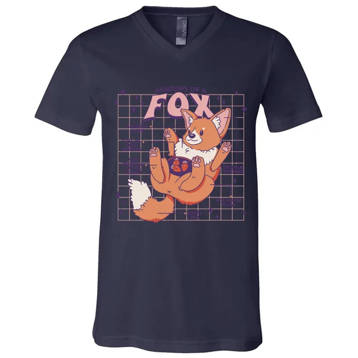 Anatomy Of A Fox V-Neck T-Shirt