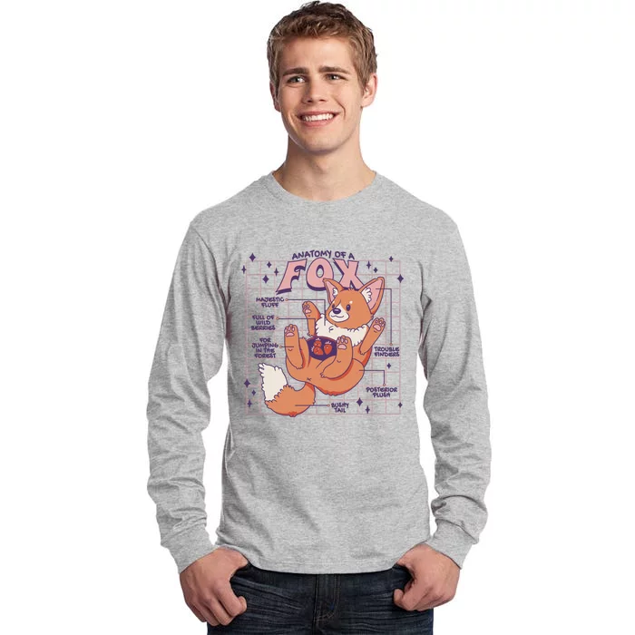 Anatomy Of A Fox Tall Long Sleeve T-Shirt