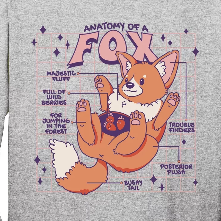 Anatomy Of A Fox Tall Long Sleeve T-Shirt