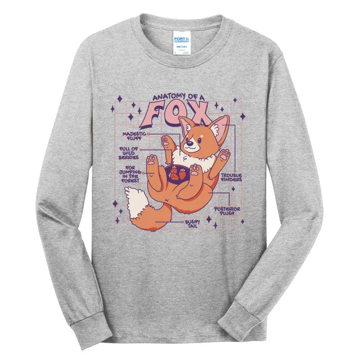 Anatomy Of A Fox Tall Long Sleeve T-Shirt