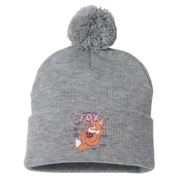 Anatomy Of A Fox Pom Pom 12in Knit Beanie