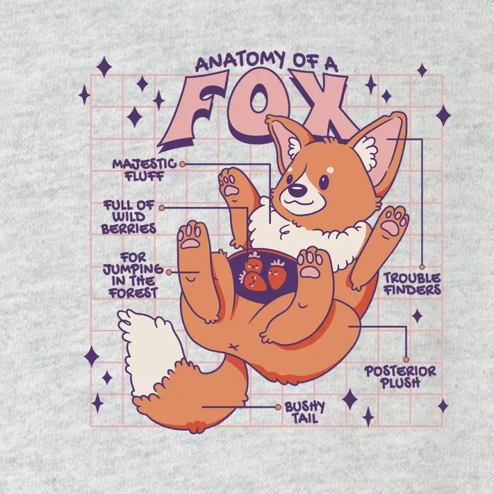 Anatomy Of A Fox Toddler Long Sleeve Shirt