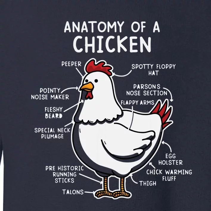 Anatomy Of A Chicken Tee Country Farm Toddler Sweatshirt