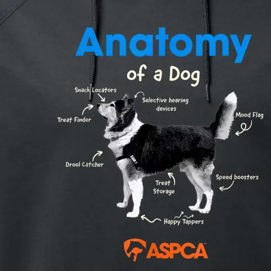 Anatomy Of A Dog Performance Fleece Hoodie