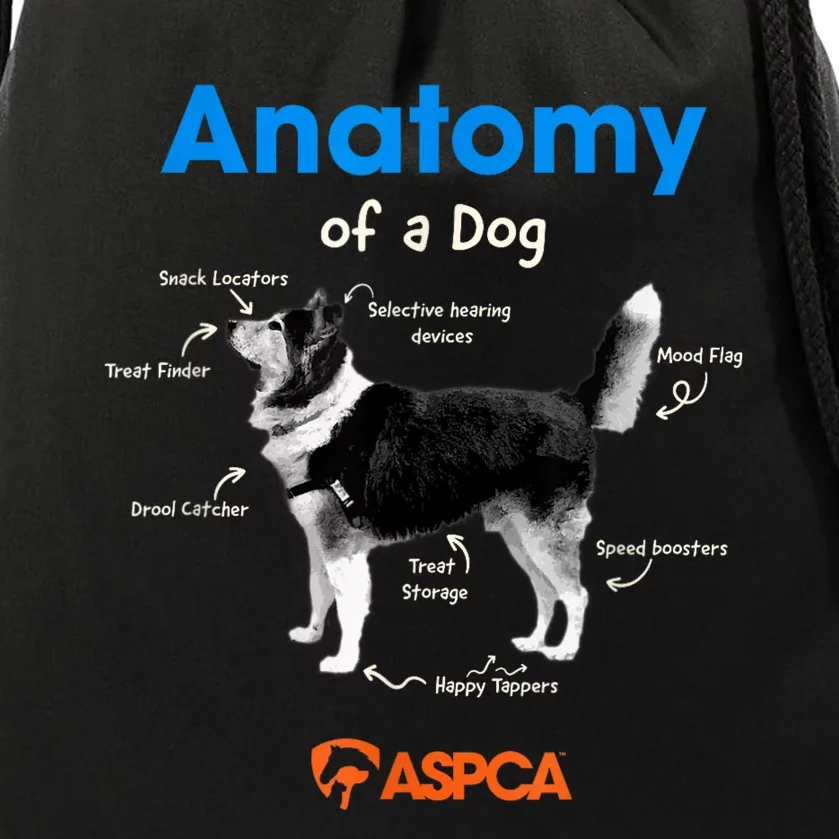 Anatomy Of A Dog Drawstring Bag