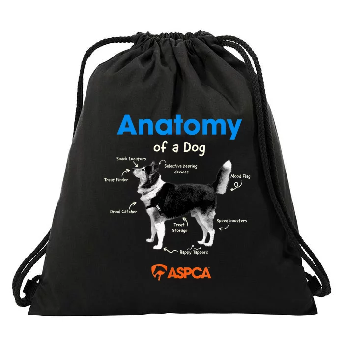 Anatomy Of A Dog Drawstring Bag