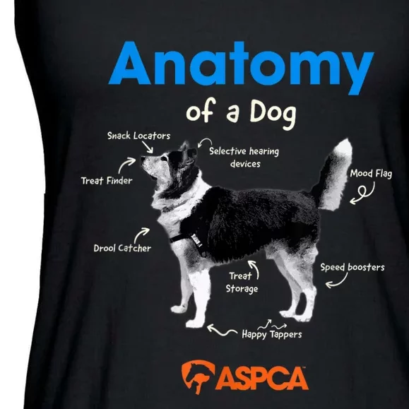 Anatomy Of A Dog Ladies Essential Flowy Tank