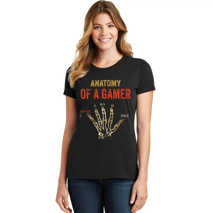 Anatomy of a Gamer Hand funny gaming Women's T-Shirt